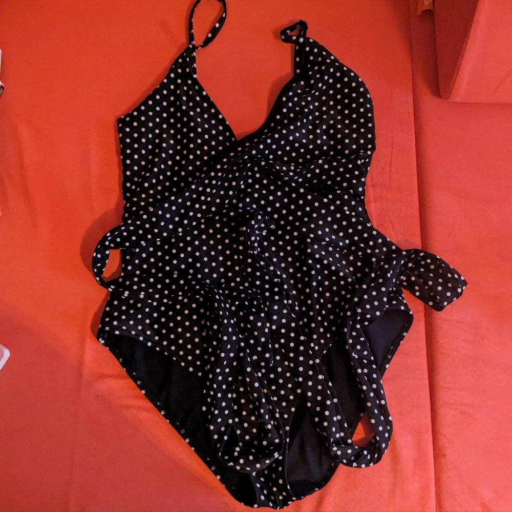 One piece wrap swimsuit